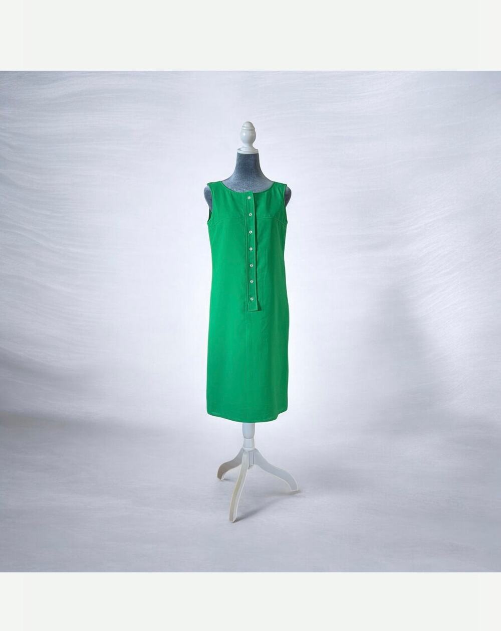 Green California Girl Straight Pencil Dress Sleeveless Size Medium